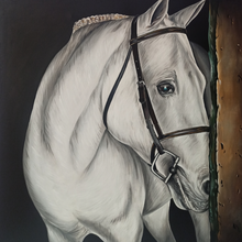 Load image into Gallery viewer, Acrylic Painting "White Horse"
